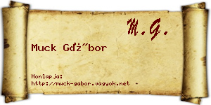 Muck Gábor névjegykártya