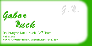 gabor muck business card